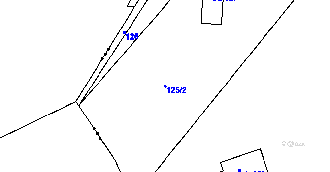 Parcela st. 125/2 v KÚ Vysoký Újezd, Katastrální mapa