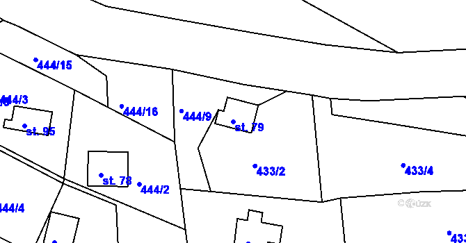 Parcela st. 79 v KÚ Vysoký Újezd, Katastrální mapa