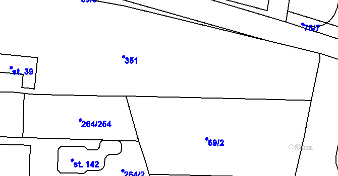 Parcela st. 40/1 v KÚ Vysoký Újezd u Berouna, Katastrální mapa