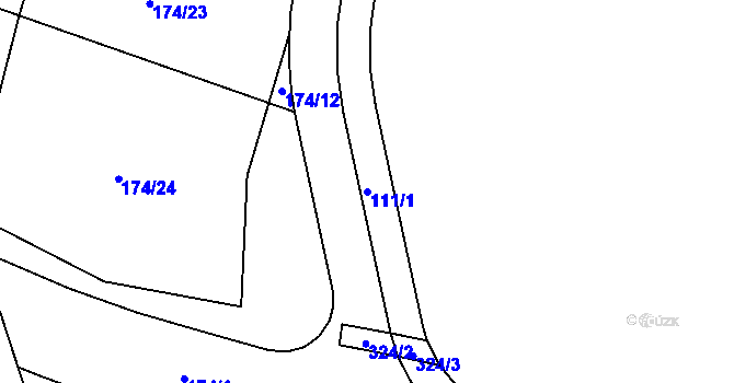 Parcela st. 111/1 v KÚ Vysoký Újezd u Berouna, Katastrální mapa
