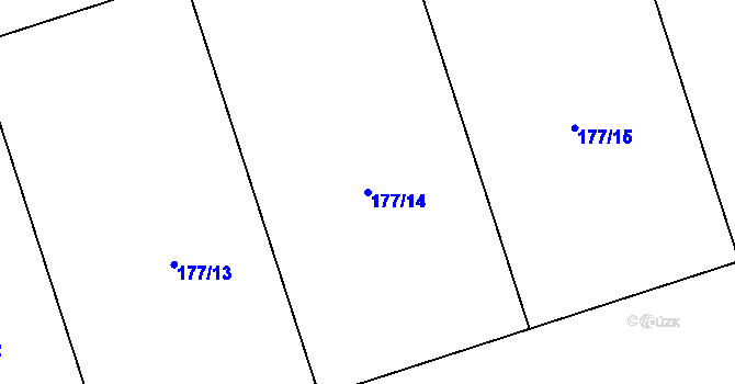 Parcela st. 177/14 v KÚ Vysoký Újezd u Berouna, Katastrální mapa