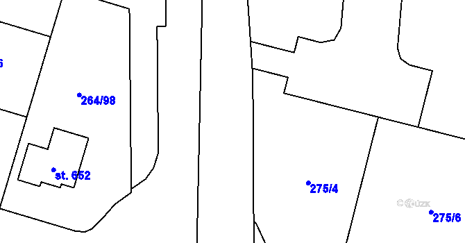 Parcela st. 335/12 v KÚ Vysoký Újezd u Berouna, Katastrální mapa