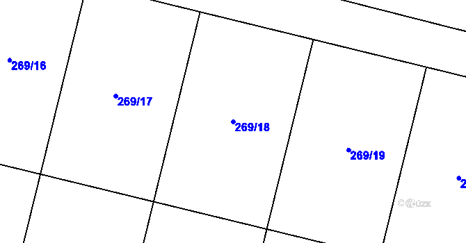 Parcela st. 269/18 v KÚ Vysoký Újezd u Berouna, Katastrální mapa