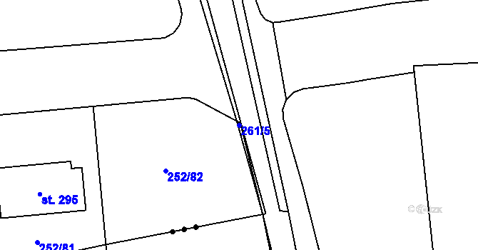 Parcela st. 261/5 v KÚ Vysoký Újezd u Berouna, Katastrální mapa