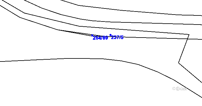 Parcela st. 254/102 v KÚ Vysoký Újezd u Berouna, Katastrální mapa