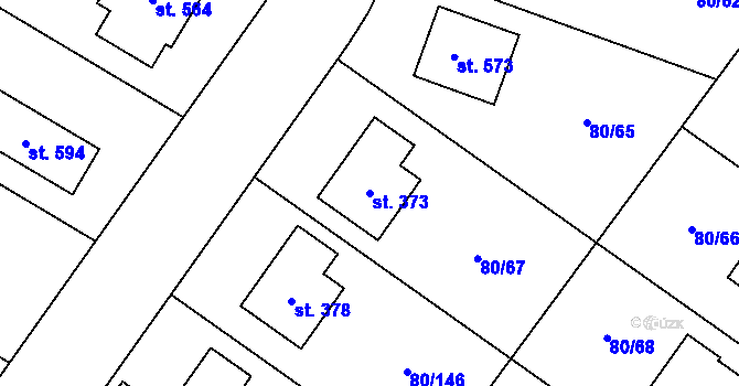 Parcela st. 373 v KÚ Vysoký Újezd u Berouna, Katastrální mapa