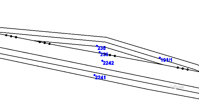 Parcela st. 236 v KÚ Vysoký Újezd nad Dědinou, Katastrální mapa