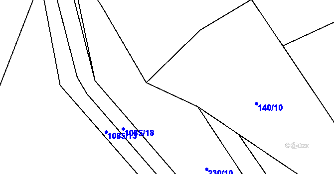 Parcela st. 140/5 v KÚ Vyšehoří, Katastrální mapa