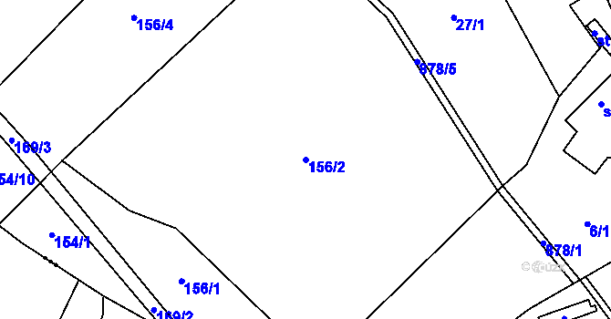 Parcela st. 156/2 v KÚ Vyšehoří, Katastrální mapa