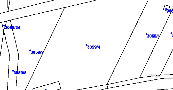 Parcela st. 3059/4 v KÚ Vyškov, Katastrální mapa