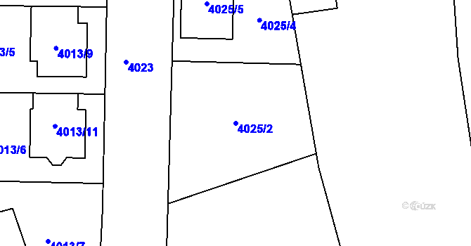 Parcela st. 4025/2 v KÚ Vyškov, Katastrální mapa