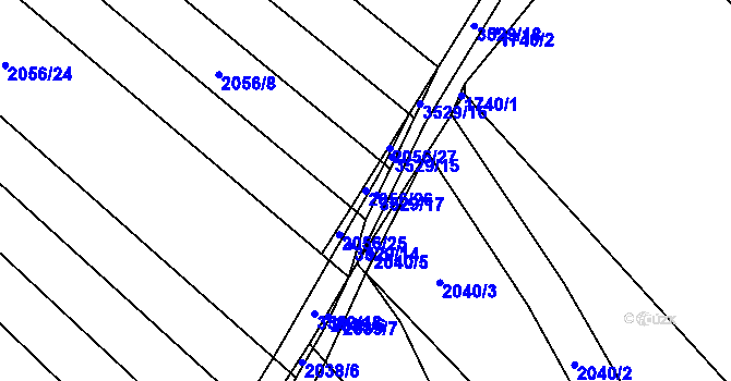 Parcela st. 2056/26 v KÚ Vyškov, Katastrální mapa