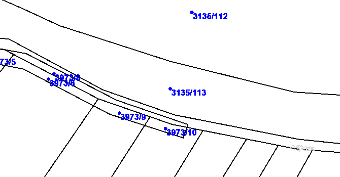 Parcela st. 3135/113 v KÚ Dědice u Vyškova, Katastrální mapa