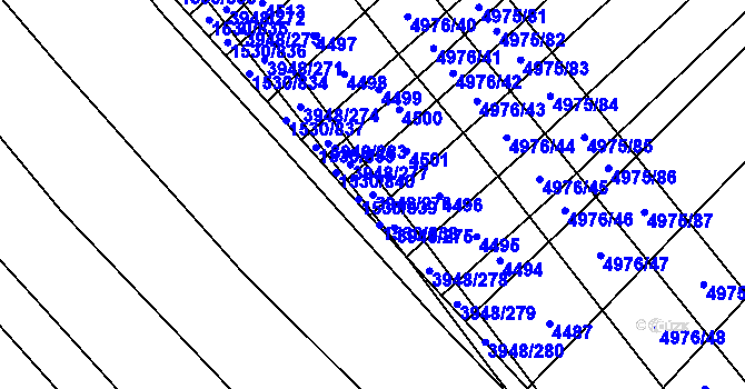 Parcela st. 3948/276 v KÚ Dědice u Vyškova, Katastrální mapa