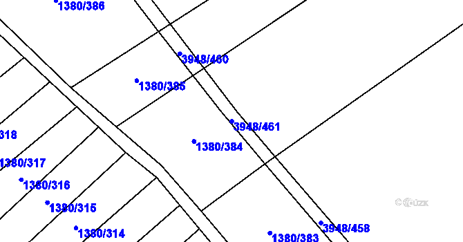 Parcela st. 3948/461 v KÚ Dědice u Vyškova, Katastrální mapa