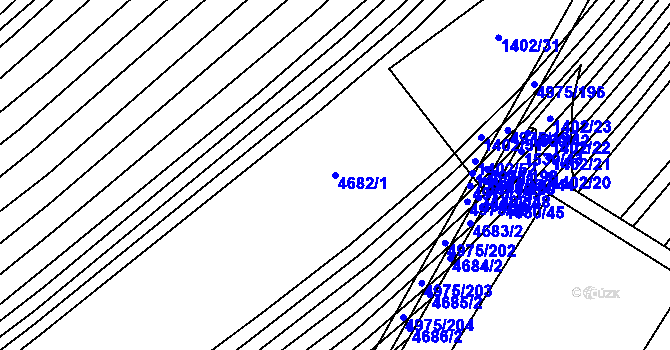 Parcela st. 4682/1 v KÚ Dědice u Vyškova, Katastrální mapa
