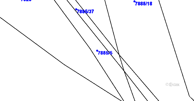 Parcela st. 7885/5 v KÚ Vyškovec, Katastrální mapa