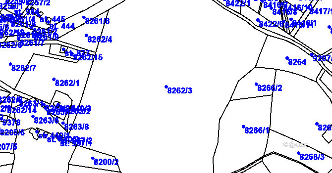 Parcela st. 8262/3 v KÚ Vyškovec, Katastrální mapa