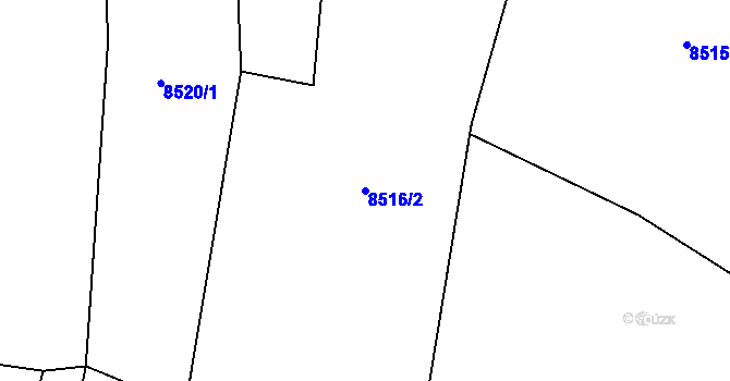 Parcela st. 8516/2 v KÚ Vyškovec, Katastrální mapa