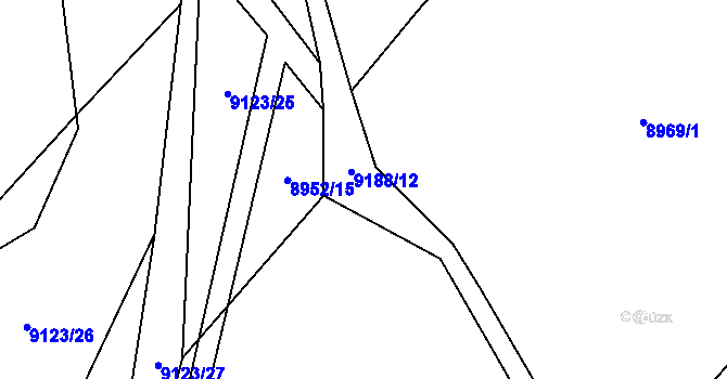 Parcela st. 9188 v KÚ Vyškovec, Katastrální mapa