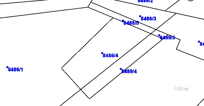 Parcela st. 8486/4 v KÚ Vyškovec, Katastrální mapa