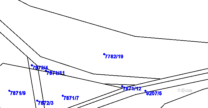 Parcela st. 7782/19 v KÚ Vyškovec, Katastrální mapa