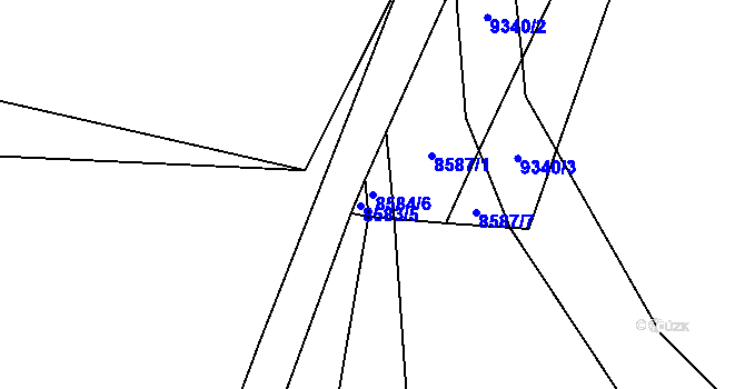 Parcela st. 8584/6 v KÚ Vyškovec, Katastrální mapa