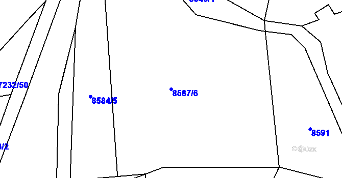 Parcela st. 8587/6 v KÚ Vyškovec, Katastrální mapa