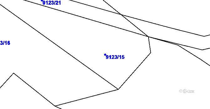 Parcela st. 9123/15 v KÚ Vyškovec, Katastrální mapa
