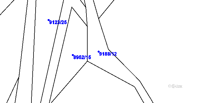Parcela st. 9188/12 v KÚ Vyškovec, Katastrální mapa