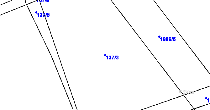 Parcela st. 137/3 v KÚ Vyšní Lhoty, Katastrální mapa
