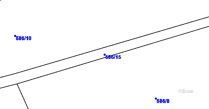 Parcela st. 586/15 v KÚ Vyšní Lhoty, Katastrální mapa
