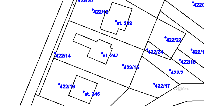 Parcela st. 247 v KÚ Výšovice, Katastrální mapa