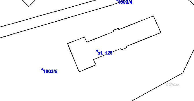 Parcela st. 125 v KÚ Hrudkov, Katastrální mapa