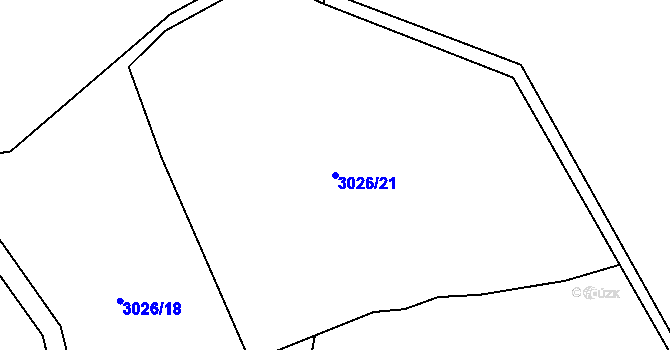 Parcela st. 3026/21 v KÚ Studánky u Vyššího Brodu, Katastrální mapa