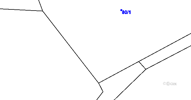 Parcela st. 80/3 v KÚ Studánky u Vyššího Brodu, Katastrální mapa