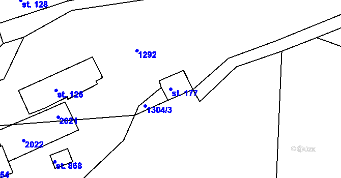 Parcela st. 177 v KÚ Vyšší Brod, Katastrální mapa