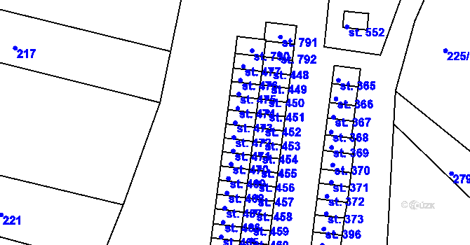 Parcela st. 473 v KÚ Vyšší Brod, Katastrální mapa
