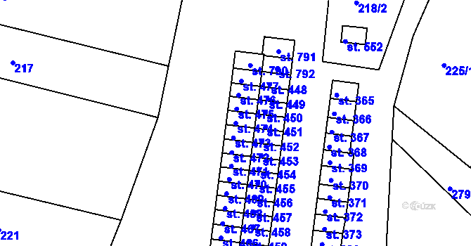 Parcela st. 474 v KÚ Vyšší Brod, Katastrální mapa