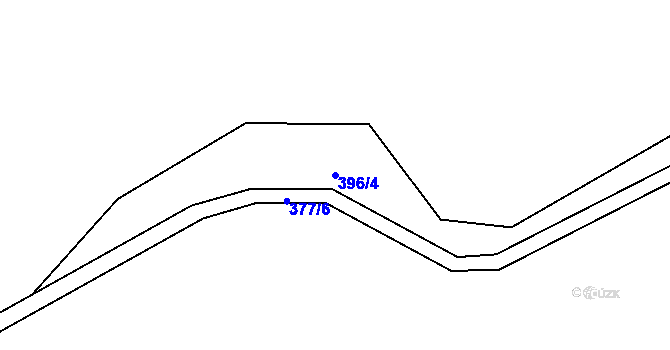 Parcela st. 396/4 v KÚ Svatomírov, Katastrální mapa