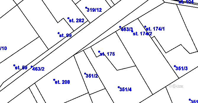 Parcela st. 175 v KÚ Vyžlovka, Katastrální mapa