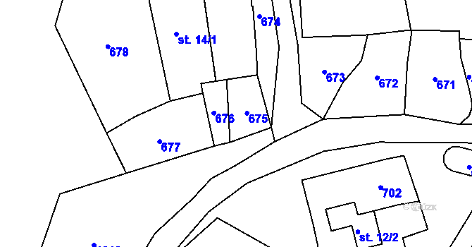 Parcela st. 36/45 v KÚ Řepešín, Katastrální mapa