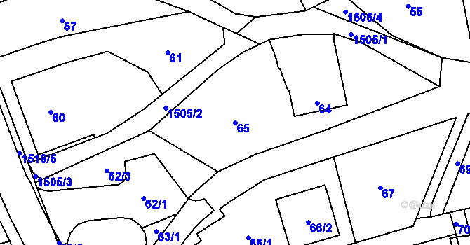 Parcela st. 65 v KÚ Záblatí u Bohumína, Katastrální mapa