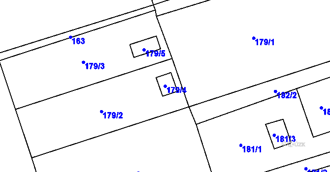 Parcela st. 179/4 v KÚ Záblatí u Bohumína, Katastrální mapa