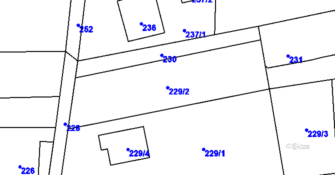 Parcela st. 229/2 v KÚ Záblatí u Bohumína, Katastrální mapa