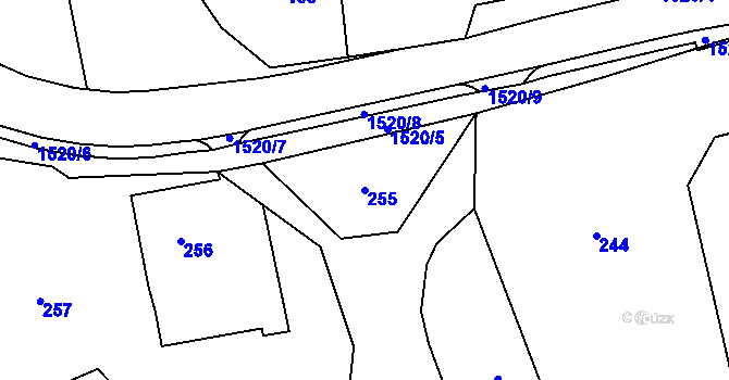 Parcela st. 255 v KÚ Záblatí u Bohumína, Katastrální mapa