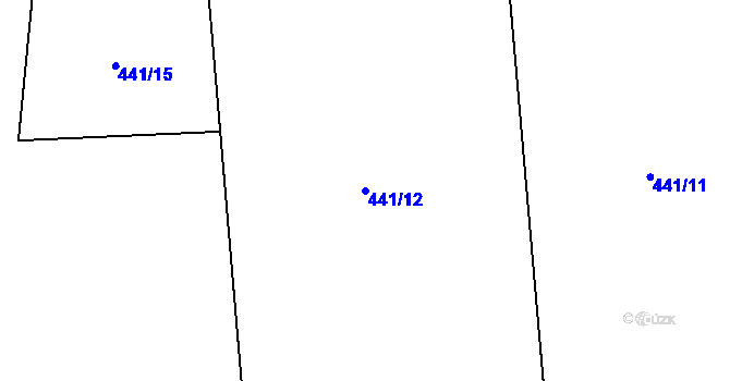 Parcela st. 441/12 v KÚ Záblatí u Bohumína, Katastrální mapa