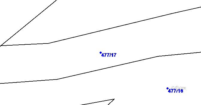 Parcela st. 477/17 v KÚ Záblatí u Bohumína, Katastrální mapa