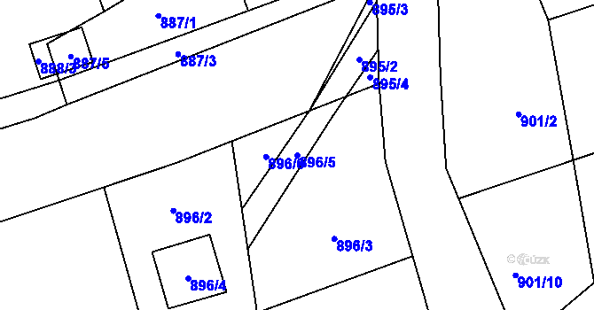 Parcela st. 896/5 v KÚ Záblatí u Bohumína, Katastrální mapa
