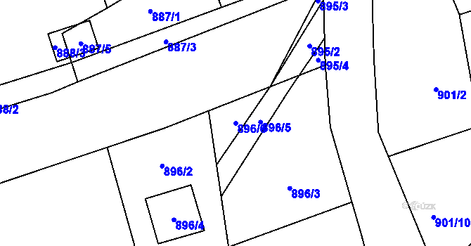 Parcela st. 896/6 v KÚ Záblatí u Bohumína, Katastrální mapa